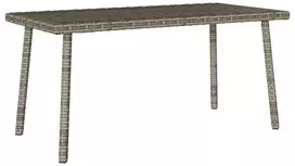 sodo kavos staliukas stačiakampis pilkas 80x40x37cm poliratanas