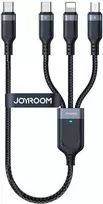 „Joyroom Multi-Use Series S-A18 4in1 USB-A - USB-C / USB-C / Lightning / mikro USB kabelis 1,2 m - juodas