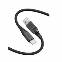 SWISSTEN SOFT SILICONE datový kabelis USB - USB-C 0.4m juoda