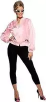 Pink Ecost prekė po grąžinimo Smiffys moteriškas karnavalinis kostiumas „Rožinė Ladies“ striukė iš „Grease“ (Atnaujinta)