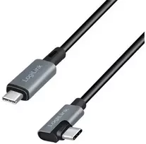 LogiLink USB 2.0 | USB-C 1.0m kampinis juodas