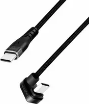 LogiLink USB-C 1.0m pintas kampinis juoda
