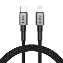 Tech-Protect UltraBoost DNA USB-C / Lightning PD27W/3A laidas 100 cm - pilka