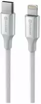 SWISSTEN TEXTILE II duomenų kabelis USB-C – žaibiškas 1,5 m baltas