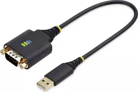 „StarTech 1P1FFC-USB-SERIAL“ lygiagretusis kabelis, juodas 0,3 m A tipo USB DB-9