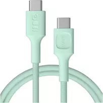 Green Cell Žalias Cell USB-C laidas 1.2 m 100 W Greencell PowerStream greito įkrovimo PD Mint Žalias