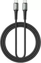 BWOO Braided Cable USB-C - USB-C 3m 60W juodas