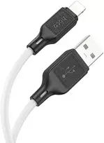 USB A tipo į „Lightning“ tipo laidas Hoco 2,4A, 1 m, X90 baltas