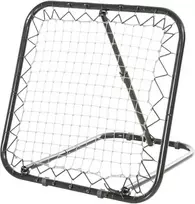HOMCOM Futbolo Rebounder sulankstomas atmušimo tikslas atšokti sieną 5 žingsniai beisbolas krepšinis metalas juoda 78x84x65-78cm