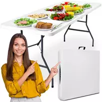 Poland BALI Baltas stalas sulankstomas 180 cm baltas