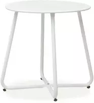 Homestyle4U Šoninis staliukas, 44,5x44,5x44,5 cm, balta
