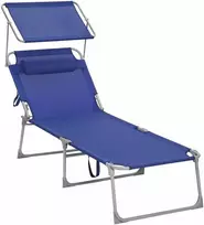 Songmics Sodo gultas su užvalkalu Tamsiai mėlyna