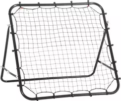 HOMCOM futbolo vartų atmušimo tinklas, pagamintas iš metalinio vamzdžio ir PE, 96x80x96 cm, juodas