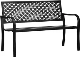 Outsunny Metalinis sodo suoliukas su gėlių raštu 240 kg