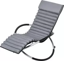 Outsunny Supamasis sodo krėslas - tamsiai pilkas 145 x 74 x 88 cm