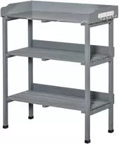 Outsunny Sodinimo stalas su metaliniu darbiniu paviršiumi 76x37x89cm