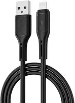 WiWU - Starlink serijos duomenų kabelis Wi-C001 USB A iki Lightning 2,4A - juodas