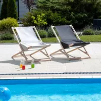 Šezlongas medinis Gozo Comfort kamuoliukas PATIO