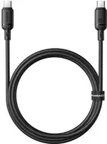 Baseus Silky serijos 100W USB-C - USB-C 1m kabelis - Juodas