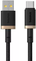 Baseus Dura USB Type A iki Type C 60 W greito įkrovimo laidas 1 m Juodas, Gold