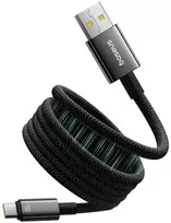 Baseus Tungsten USB/USB-C magnetinis įkrovimo laidas 1m 100W Juodas