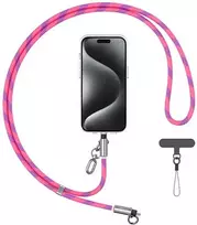 Usams SJ746 30W USB-C į Lightning 1.2m Rožinė Phone Lanyard with Charging Kabelis