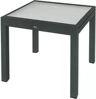 Outsunny Table Extensible de Jardin Grande Taille Matmenys: 160L x 80W x 75H cm Aliuminis Tamsiai pilka Grūdinto stiklo stalviršis Skaidrus
