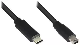 GoodConnections Kabelis USB Alcasa USB-C - miniUSB 0.3 m Juodas (3310-CM003)