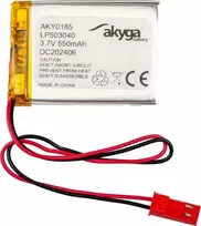 Akyga Akumuliatorius Li-Po LP503040 Akyga AKY0185 3.7V / 550mAh PCM złącze JST 2-Pin 150mm