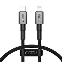 Tech-Protect Ultraboost DNA USB-C / Lightning PD27W/3A laidas 25 cm - pilka