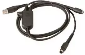 Honeywell Cable: KBW, juodas, PS2, 3m (9.8´), coiled, 5 V external power with option for host power