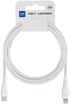 BlueStar USB-C laidas su „Lightning“ jungtimi, mėlynas, žvaigždės formos, 2,4A, 27W, ECO, 1 m, PJ72-18-3, baltas