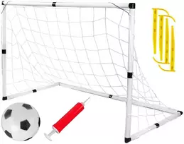Duża Didelis vaikų futbolo vartų rinkinys su kamuoliu ir pompa