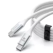 Orico CDX 100W 5A Power Delivery USB-C – USB-C 1m kabelis – baltos spalvos