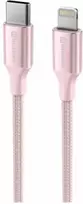 SWISSTEN TEXTILE II duomenų kabelis USB-C – žaibiškas 1,5 m rožinis