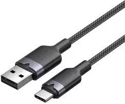 USB 2.0 A–USB-C 3A laidas Vention CTNBF 1 M (juodas)