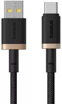 Baseus Dura USB Type A iki Type C 60 W greito įkrovimo laidas 2 m Juodas, Gold