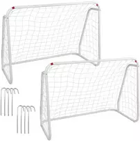 Poland 2 signalinių baltų futbolo vartų rinkinys