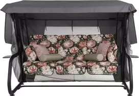 Sodo sūpynės su tinkleliu nuo uodų Venezia Lux Juodas Edition A101-23PB PATIO