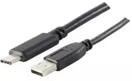 S-Conn S/CONN 77143-1.8, 1,8 m, USB A, USB C, USB 2.0, 0,48Gbit/s, Juoda