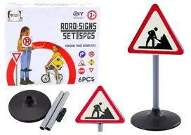 Lean Toys Didaktinis kelio ženklas „Kelio darbai“ 70 cm