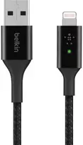 „Belkin“ išmanusis LED USB-A į „Lightning“ laidas, juodas