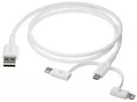 dbramante1928 – Įkrovimas – 3 viename laidas – USB A į USB-A, C ir Lightn-W