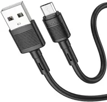 USB kabelis Hoco X83 USB-A to MicroUSB 1.0m juodas
