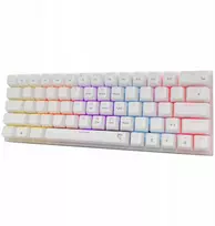 White Shark Klaviatūra žaidimams Baltas Shark Wakizashi Raudona su laidu mechaninė su pašvietimu balta