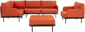 Lauko baldų komplektas Sodo baldų komplektas 6 asmenims Pyrite D042-33DW PATIO