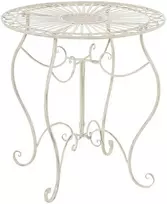 Mville apvalus stalas INDRA, geležis, skersmuo 70 cm, antikvarinis kreminis