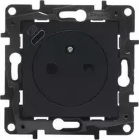 Legrand Niloe Step - 2P+E maitinimo lizdas su USB tipo C esančiu plokštelėje, automatiniai gnybtai, su užraktu - juoda 863538