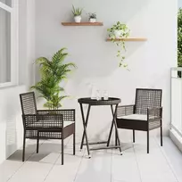 Lauko baldų komplektas Sodo Bistro Rinkinys 3 pcs Ruda poliratanas