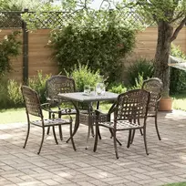 Sodo stalo komplektas 5 pcs Bronzinė Liejamasis aliuminis